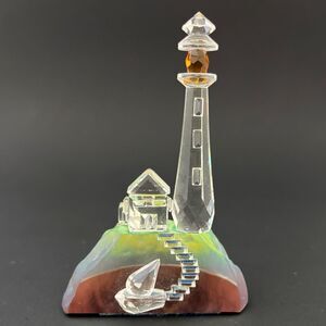 Iris Arc Crystal Lighthouse Figurine Mountain Sailboat Prismatic Rainbow